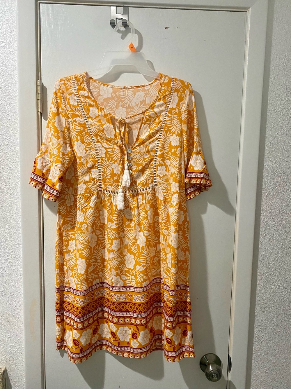 Bohemian Yellow Floral Dress
